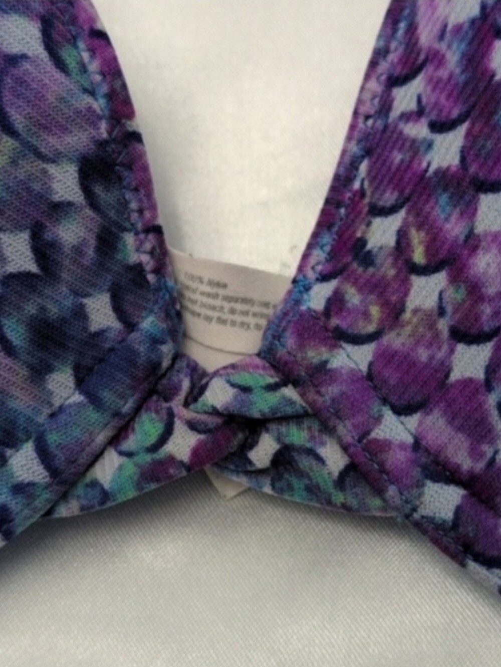 Purple  Blue Patterned Push-Up Bra by On Gossamer 34A - Picture 4 of 8